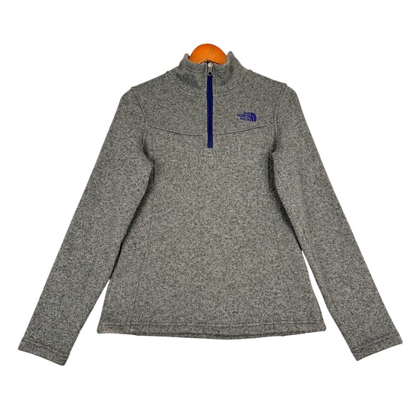 The North Face Sweaters - The North Face 1/4 Zip Fleece Sweater Pullover Womens Small Gray